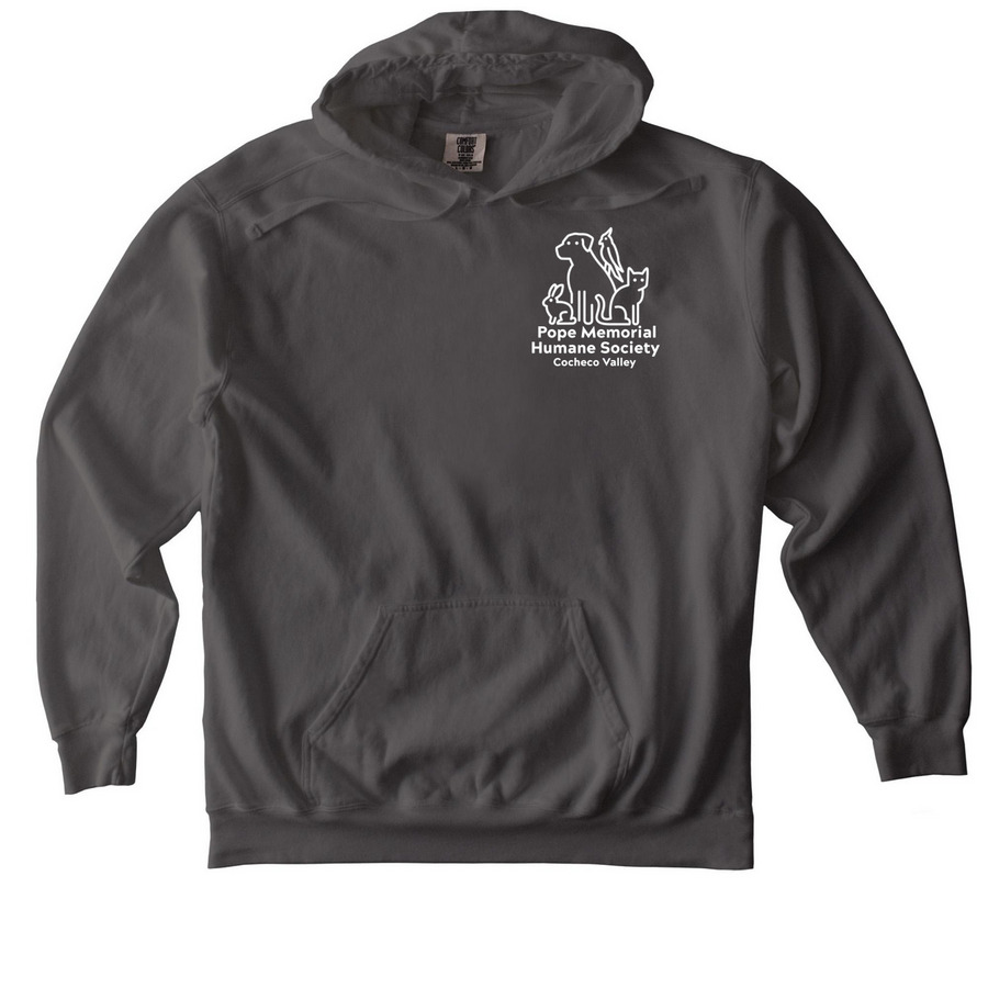 PMHS-CV Logo Gear, a Pepper Comfort Colors Pullover Hoodie