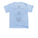 Kesem: Be My Friend (Moon and Star), a Light Blue Youth Unisex Tee (back-view)