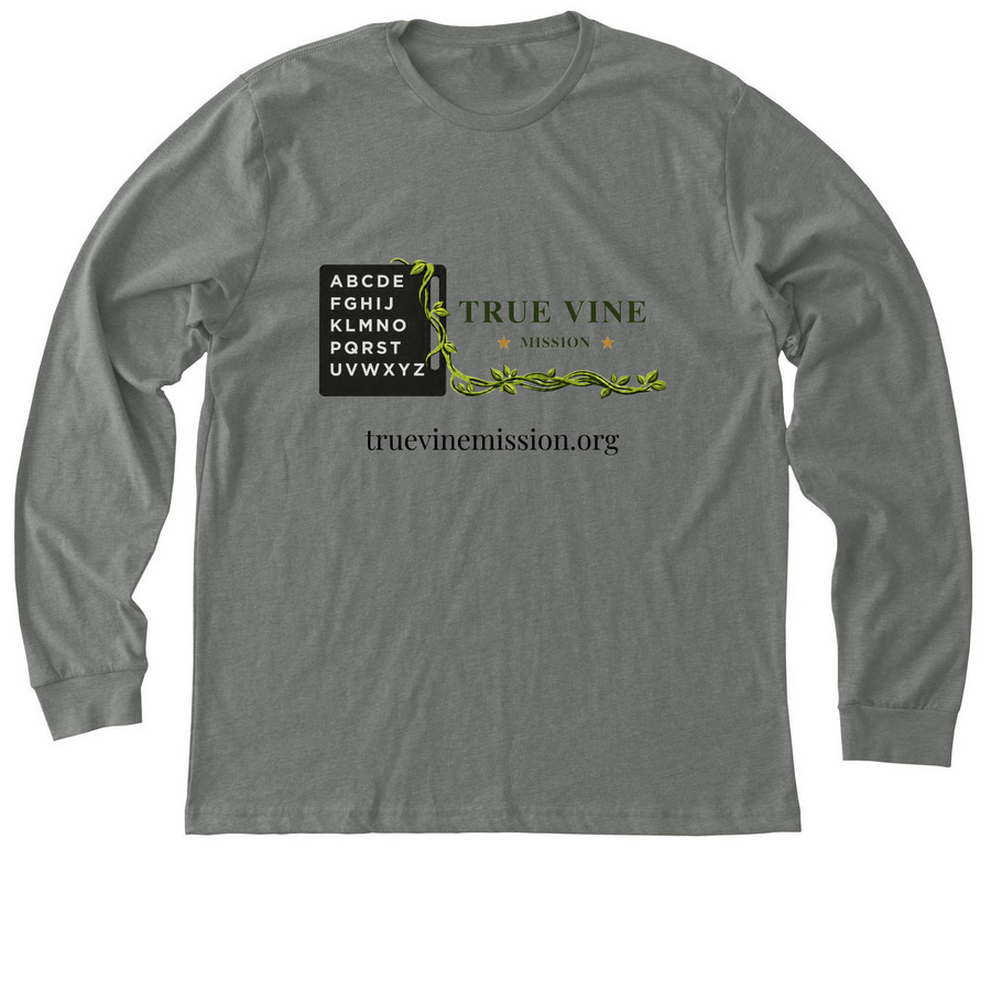 TVM Logo, a Deep Heather Premium Long Sleeve Tee