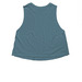 Coastal Pug Rescue Logo Tank, a Heather Deep Teal Women's Cropped Racerback Tank (back-view)