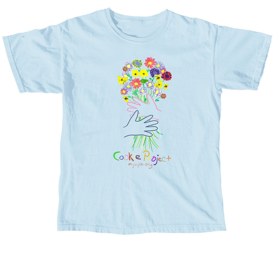 Hands Holding Flowers, a Chambray Comfort Colors Unisex Tee