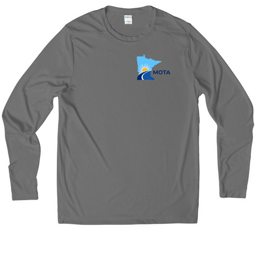 MOTA: Active Collection, a Dark Smoke Grey UV Performance Long Sleeve Tee