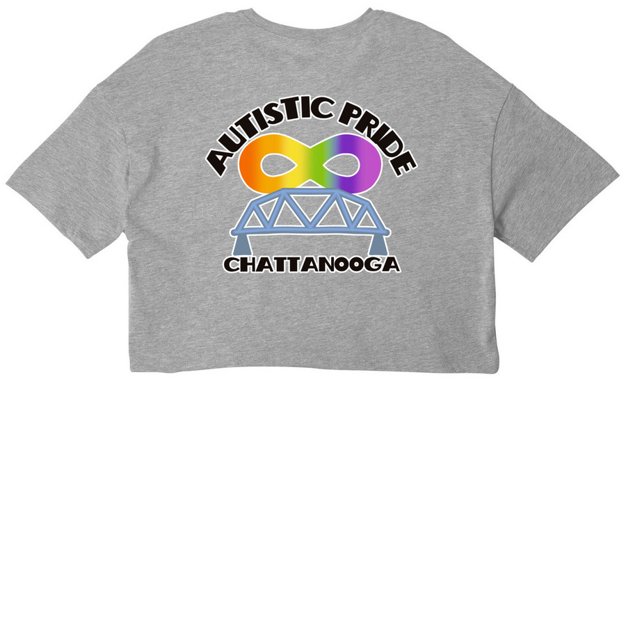 I'm not Suffering from Autism&nbsp;, a Athletic Heather Women?s Cropped Cotton Tee (back-view)