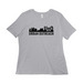 Urban Outreach/ Pump N Run on back, a Solid Athletic Grey Women?s Relaxed Cotton Tee