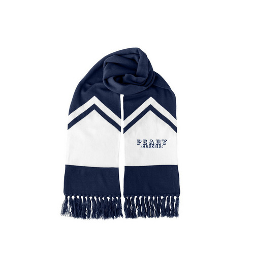 For Your North Pole Expedition, a True Navy/ White Two-Tone Gameday Scarf