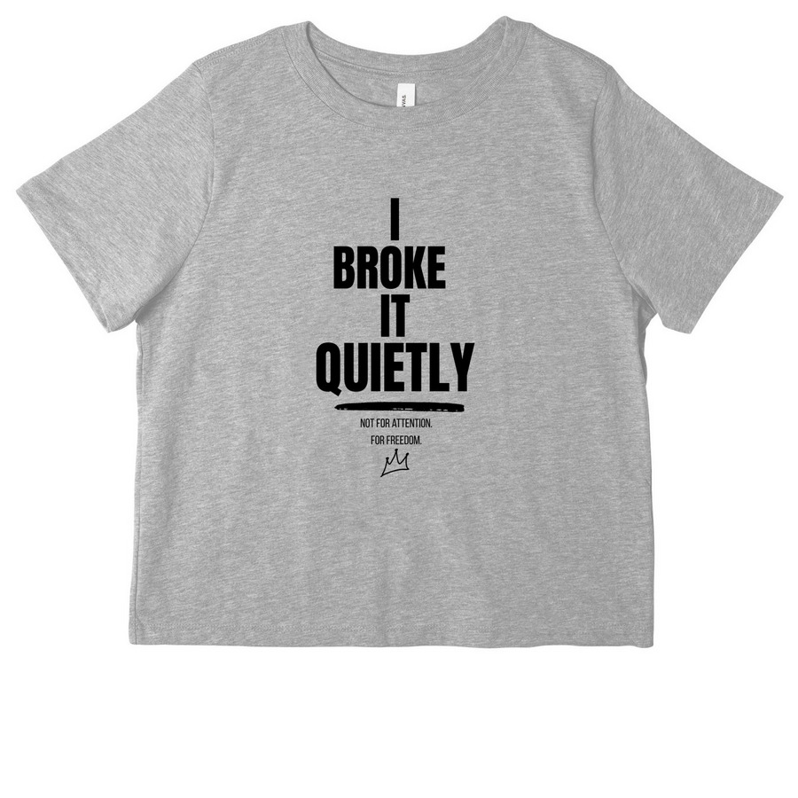 I Broke It Quietly&nbsp;Women's Heavyweight Tee, a Athletic Heather Women's Heavyweight Tee