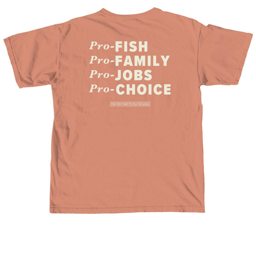 Pro-Mary, a Terracotta Comfort Colors Unisex Tee (back-view)