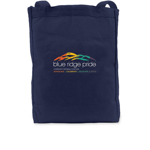 Shop with Pride, a Navy Premium Tote Bag