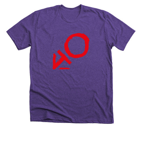 PR40, a Heather Team Purple Premium Unisex Tee