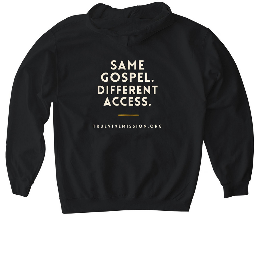 TVM - Gospel, a Black Gildan Softstyle Pullover Hoodie (back-view)