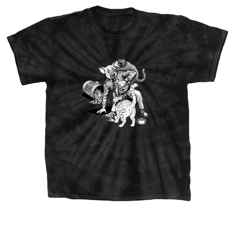 "DUMP" TOPS COLLECTION, a Black Classic Tie Dye Tee
