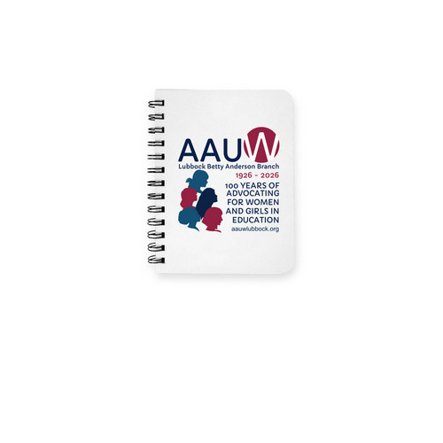 AAUW Lubbock Notebook, a White Spiral Notebook