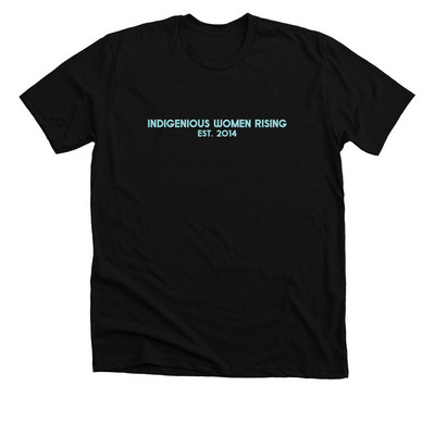Indigenous Women Rising est. 2012, a Solid Black Blend Premium Unisex Tee