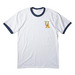 UA front, a White/ Navy Cotton Ringer Tee