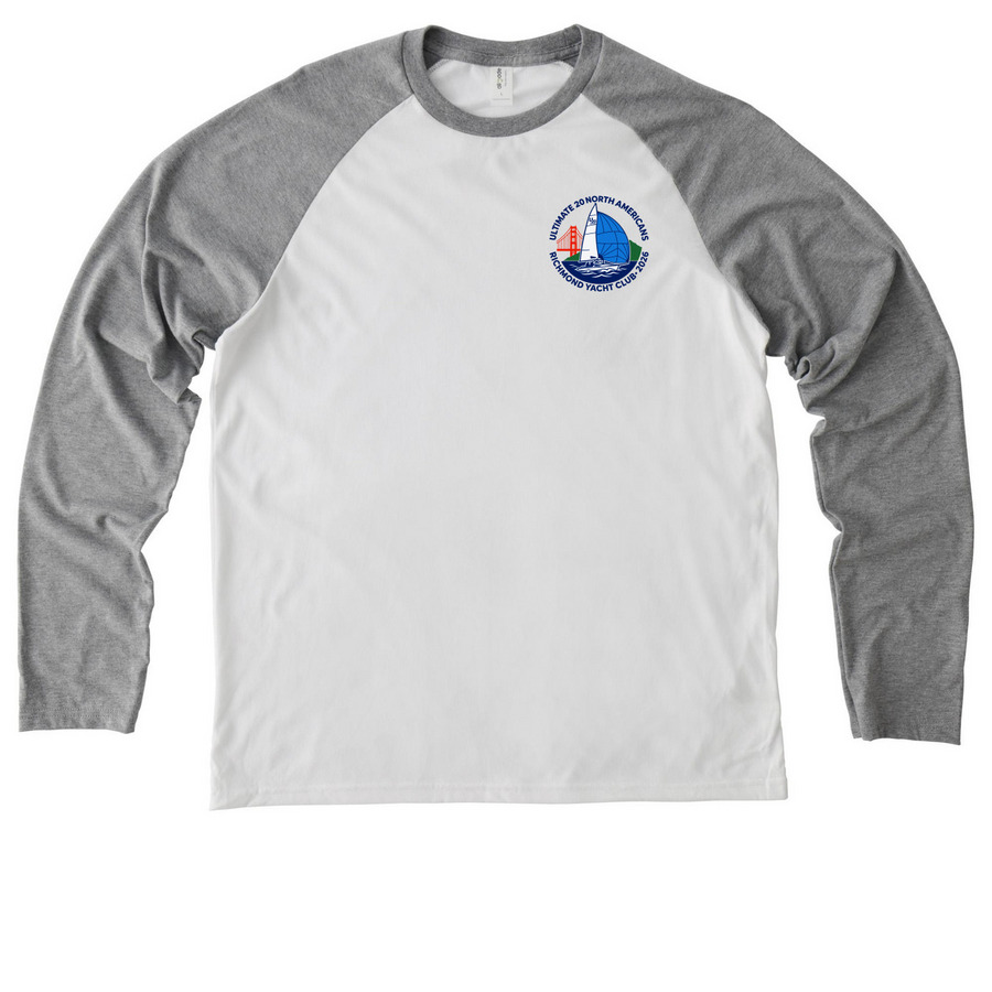 Ultimate 20 North Americans 2026, a Aluminum Grey/ Bright White Allmade Eco Triblend Colorblock Raglan Long Sleeve Tee
