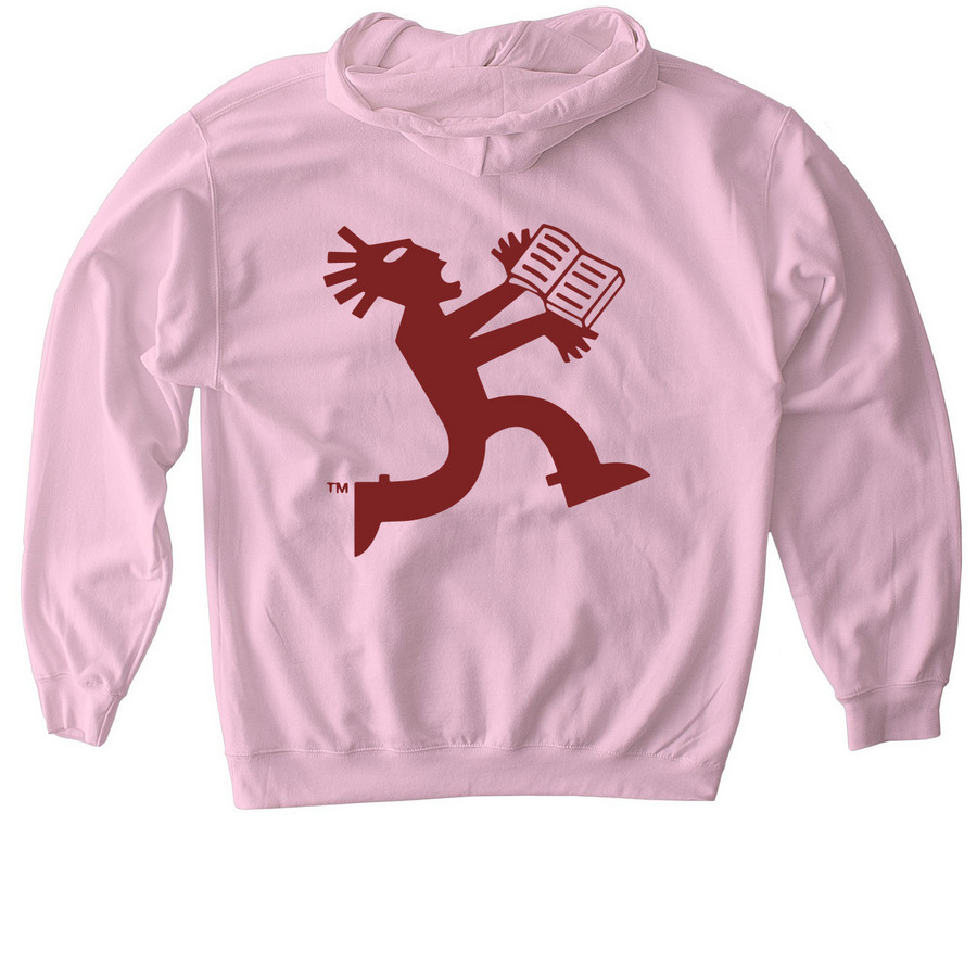 Mikey Hoodie, a Light Pink Gildan Softstyle Pullover Hoodie (back-view)