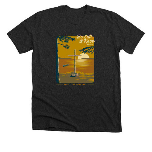 Psalm 46:10 - Presbytery Point 2021, a Dark Grey Heather Premium Unisex Tee