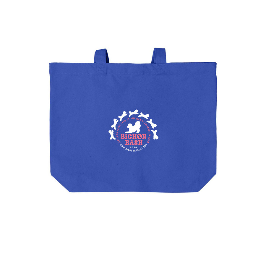 BFCACT Bichon Bash Totes, a True Royal Cotton Canvas Tote Bag