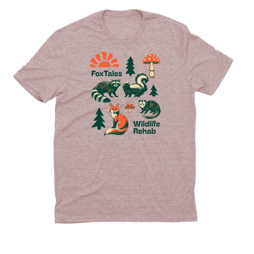 FoxTales Wildlife Rehab 2025, a Vintage Rose Allmade Eco Triblend Unisex Tee