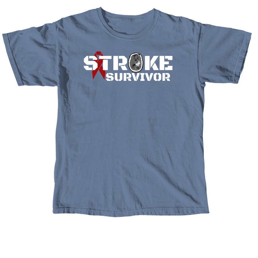 Stroke SURVIVOR (Alan Only), a Blue Jean Comfort Colors Unisex Tee