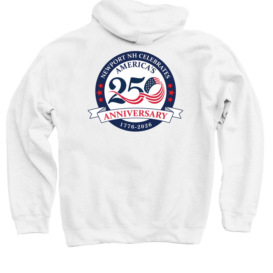 America's 250th - Commemorative Sweatshirt, a White Pullover Hoodie (back-view)