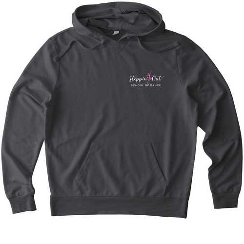White Logo-Hoodie, a Terrain Grey Allmade Organic French Terry Pullover Hoodie