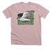 Floral Flight: American Goshawk, a Heather Pink Gravel Premium Unisex Tee