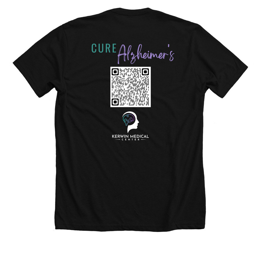 Won't stop. Must find cure., a Solid Black Blend Premium Unisex Tee (back-view)