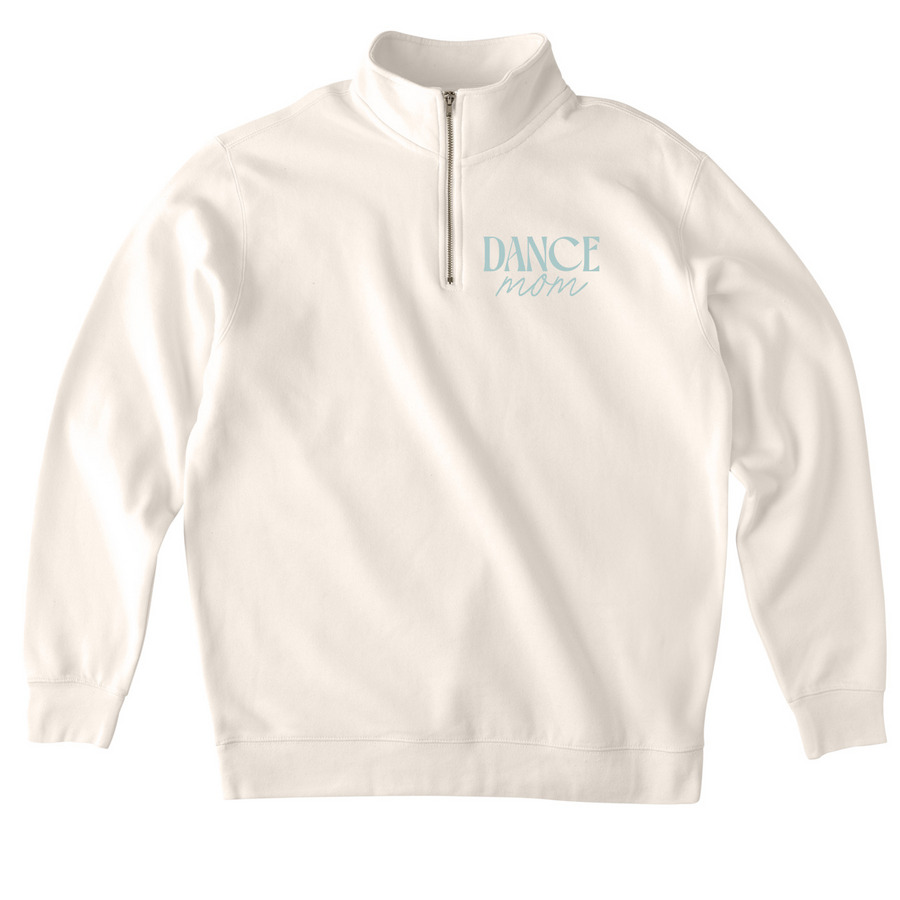Cream Dance Mom 3/4 Zip, a Bone Midweight Quarter Zip Pullover