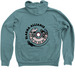 Elakha Alliance Zip-Up Hoodies, a Heather Deep Teal Zip Up Hoodie (back-view)