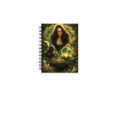 Dotty Magic Manifestation Notebook, a White Spiral Notebook