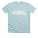 AMS- Apparel, a Heather Ice Blue Premium Unisex Tee