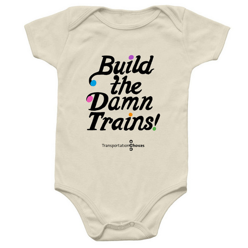 Build The Damn Trains Infant Onesie, a Natural Infant Onesie