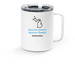 Healthy Starts. Healthy Babies, a White Stainless Steel Travel Mug