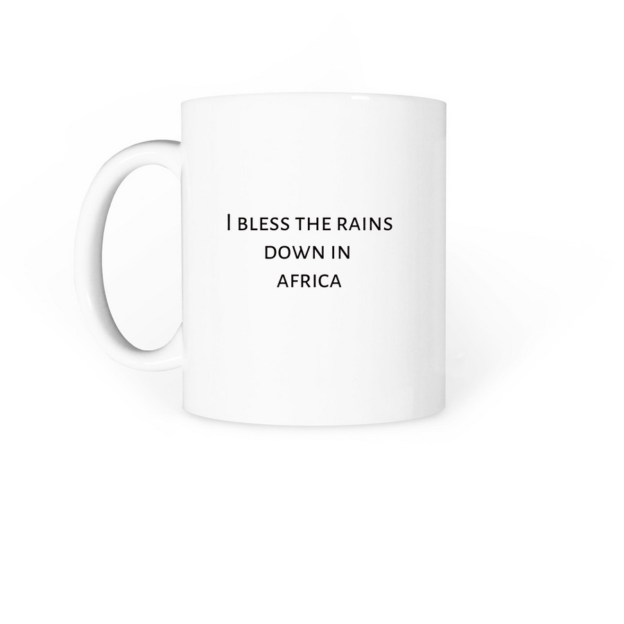 I guess Lorraine's down in Africa Mug, a White Coffee Mug (back-view)
