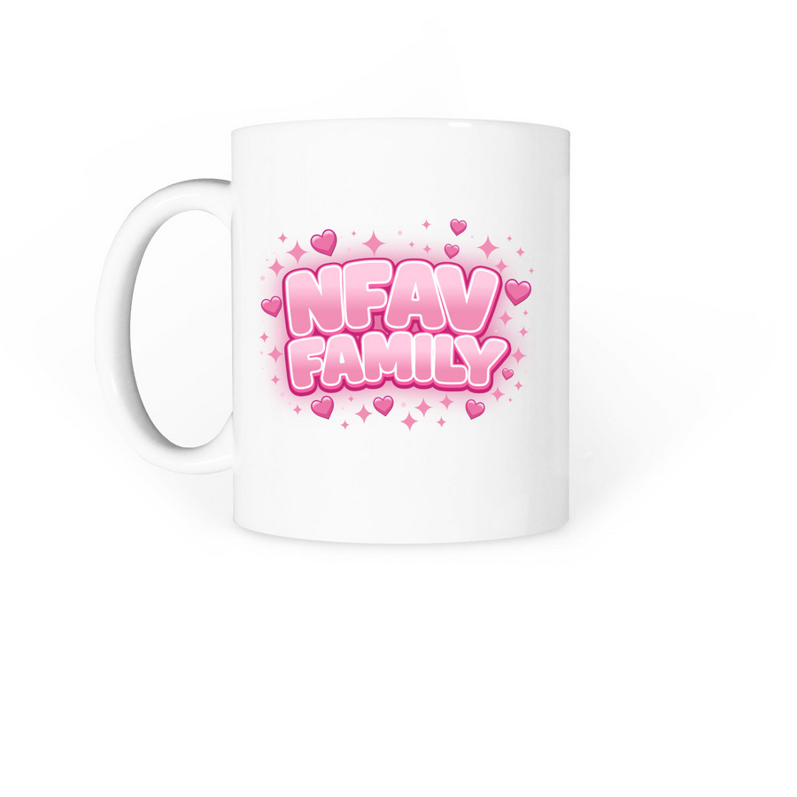 NFAV Family Mug, a White Coffee Mug (back-view)