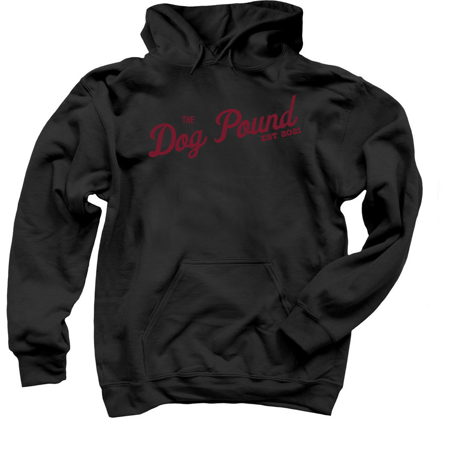 Dog Pound Hoodie, Simple (Team 128), a Black Pullover Hoodie
