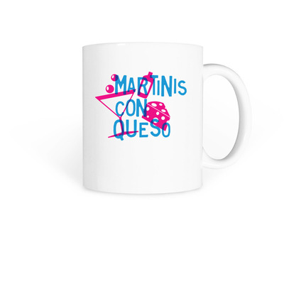 Mug [Pink and Blue], a White Coffee Mug