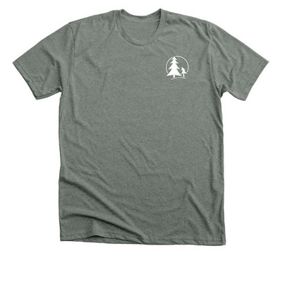 FSF Front and Back Logo, a Deep Heather Premium Unisex Tee