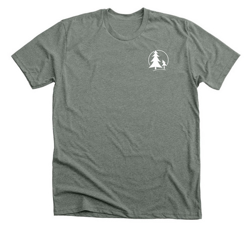 FSF Front and Back Logo, a Deep Heather Premium Unisex Tee