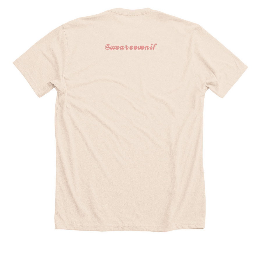 Retro Disabled & Healed, a Heather Soft Cream Premium Unisex Tee (back-view)