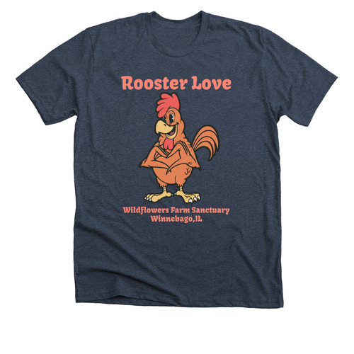 Roosters are people too!, a Heather Midnight Navy Premium Unisex Tee