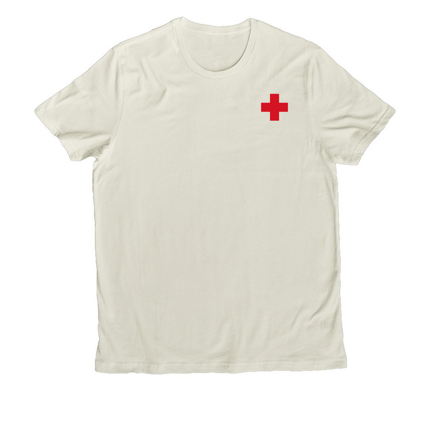 Beyond Borders. Beyond Barriers. Tee, a White Sand Allmade Organic Cotton Unisex Tee