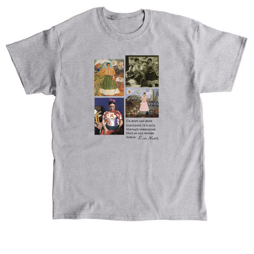 Frida Communist Collage - LIGHT COLORS&nbsp;, a Sport Grey Classic Unisex Tee