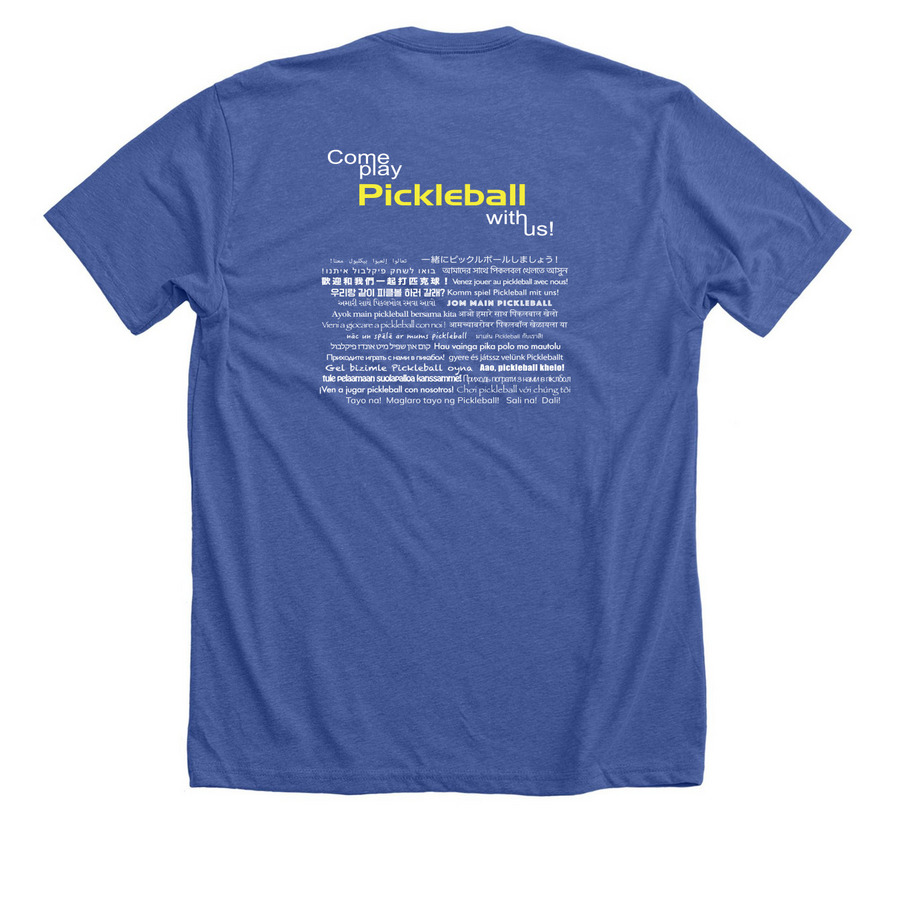 Premium Cotton Tees, a Solid True Royal Premium Unisex Tee (back-view)