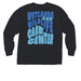 Splashberry Groovy Long Sleeve, a Black Comfort Colors Long Sleeve Pocket Tee (back-view)