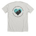 HART Black Cat Logo, a Heather Cement Premium Unisex Tee (back-view)