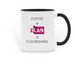 Coffee + ILAD, a Black Two-Tone Ceramic Mug