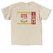 Lucky Skis, a Sand Classic Unisex Tee (back-view)