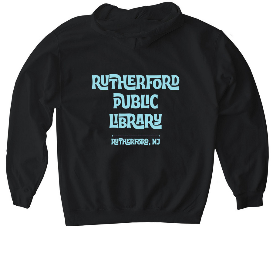 Public Library Supporter ?, a Black Gildan Softstyle Pullover Hoodie (back-view)